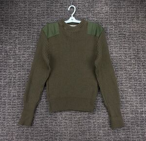DSCP Valor Collection Sweater Mens 40 US Small Green Wool Ribbed Pullover Army
